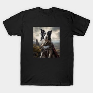 Gallant Border Collie - Medieval Knight T-Shirt